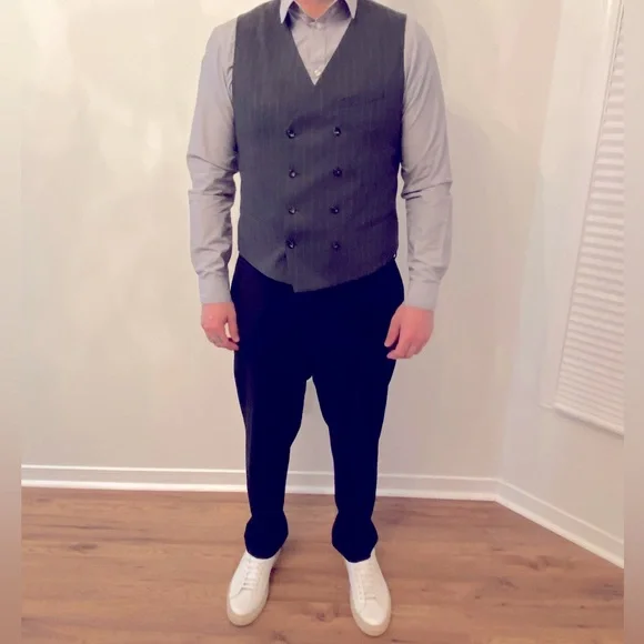 Zara waistcoat mens hotsell